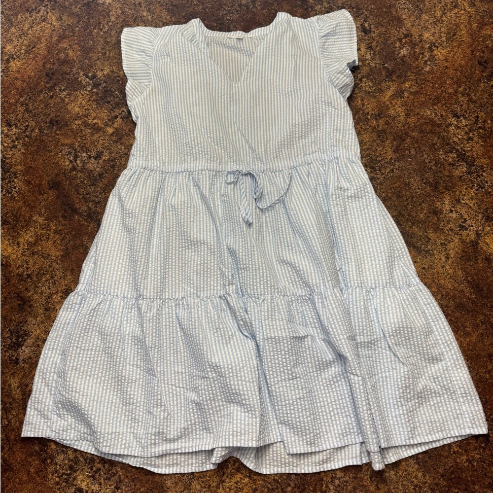 Time and Tru Light Blue Striped Dress
